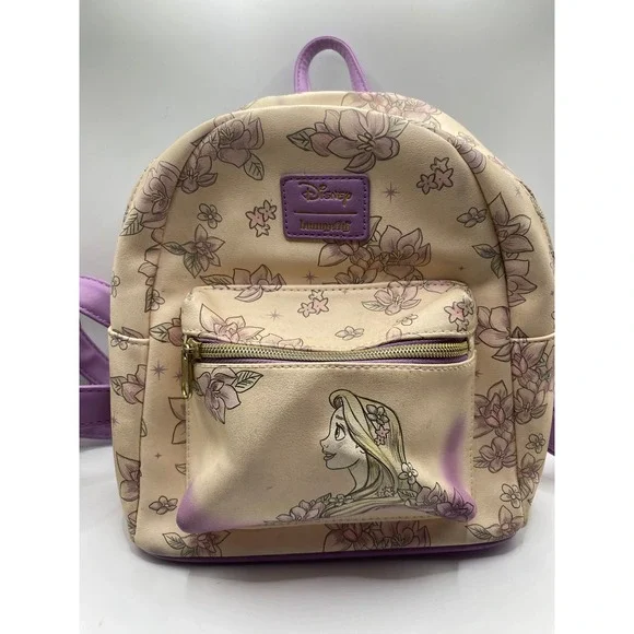 Loungefly Disney Princess Rapunzel Floral Mini Backpack - Picture 1 of 8